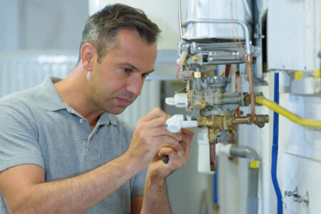 repairing a gas boiler