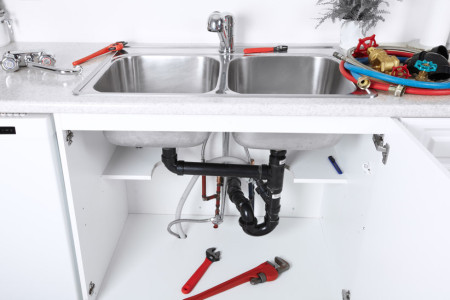 broken Kitchen sink pipes and drain