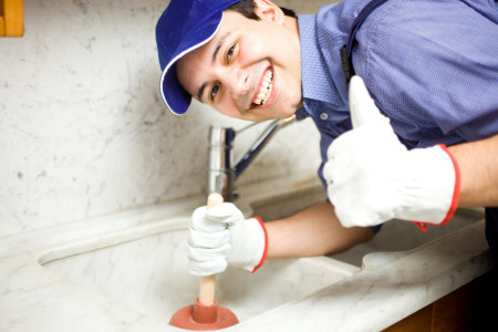 Affordable plumber using a plunger