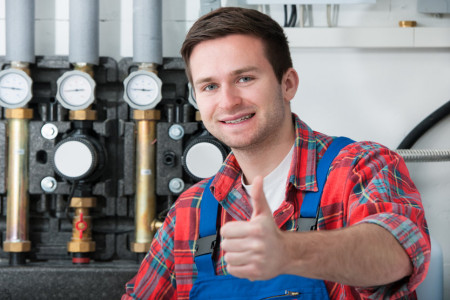 best plumber servicing the gas boiler for hot water